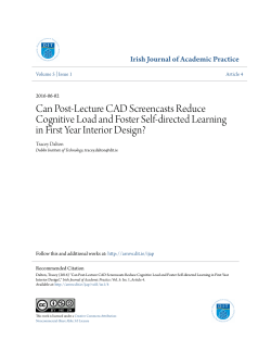 Can Post-Lecture CAD Screencasts Reduce Cognitive