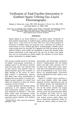 Verification of Fatal Gasoline Intoxication in Confined Spaces