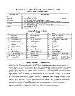 Study Guide: Political Parties