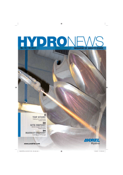 HYDRONEWS No.19 / 05 - 2011 MAGAZINE OF ANDRITZ HYDRO
