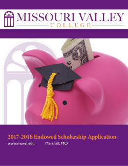 2017-2018 Endowed Scholarship Application