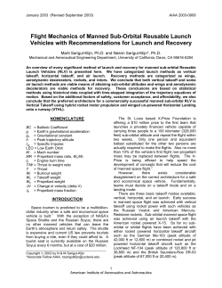 flight mechanics of manned sub-orbital reusable launch vehicles