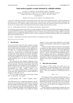 Nano hydroxyapatite crystals obtained by colloidal