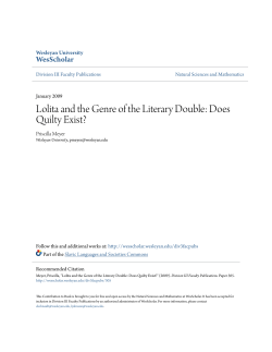 Lolita and the Genre of the Literary Double: Does