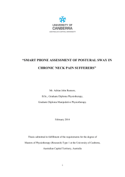 smart phone assessment of postural sway in chronic neck pain