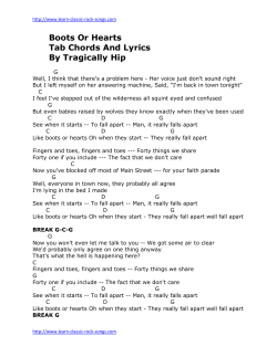 Boots Or Hearts Tab Chords And Lyrics By Tragically