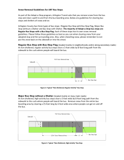 Snow Removal Guidelines for ART Bus Stops