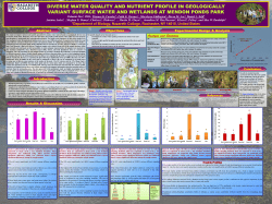 diverse water quality and nutrient profile in geologically variant