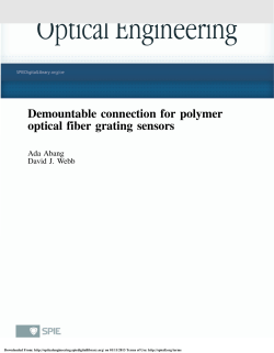 Demountable connection for polymer optical fiber grating sensors