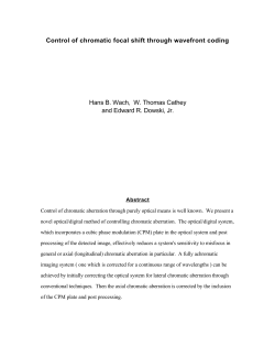 Control of chromatic focal shift through wavefront coding Hans B