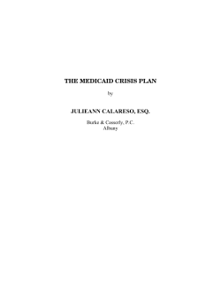 the medicaid crisis plan julieann calareso, esq.