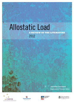 Allostatic Load - Department of Veterans` Affairs