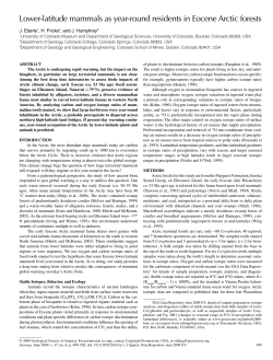 Lower-latitude mammals as year-round residents in Eocene Arctic