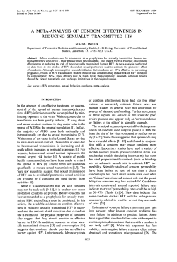a meta-analysis of condom effectiveness in reducing sexually