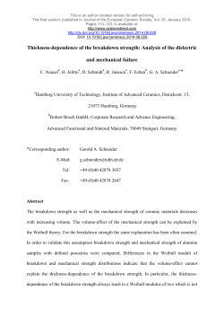 Thickness-dependence of the breakdown strength - TUBdok