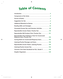 Table of Contents - Continental Press