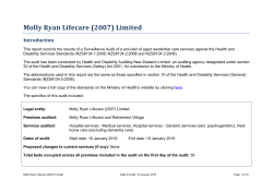 Molly Ryan Lifecare and Retirement Village - Jan