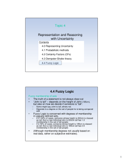 4.4 Fuzzy Logic