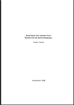 Should Banks Own Industrial Firms? Remarks from the German