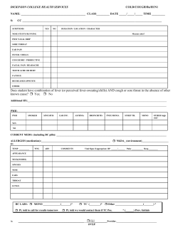 Cold / cough / flu - Dickinson College