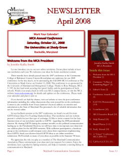 2008 - Maryland Communication Association