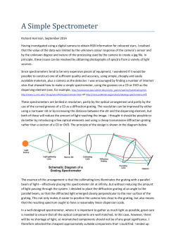 A Simple Spectrometer