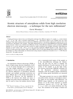 Atomic structure of amorphous solids from high