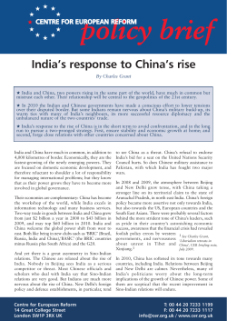 India`s response to China`s rise