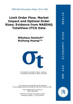 Limit Order Flow, Market Impact and Optimal Order Sizes: Evidence