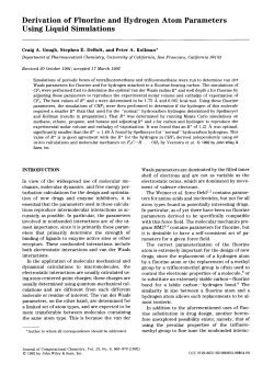 Derivation of fluorine and hydrogen atom parameters using liquid