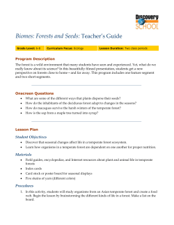 Teacher`s Guide Biomes: Forests And Seeds