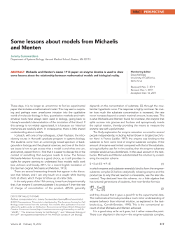 Some lessons about models from Michaelis and