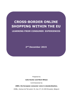 study `European cross-border online shopping - Learning