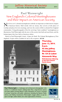 Paul Wainwright - The Jaffrey Historical Society