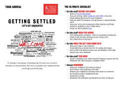 getting settled - King`s College London
