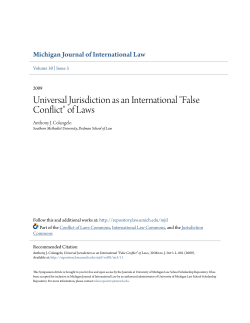 Universal Jurisdiction as an International "False Conflict" of Laws