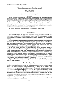 Thermodynamic control of tropical rainfall
