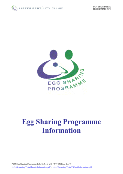 Egg Sharing Programme - The Lister Fertility Clinic