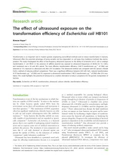 The effect of ultrasound exposure on the transformation efficiency of