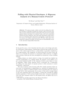 Polling with Physical Envelopes: A Rigorous Analysis of a Human