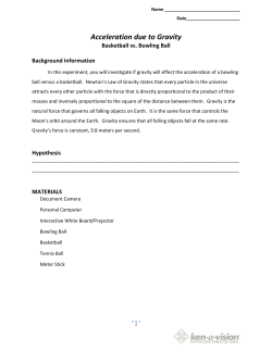 Acceleration Acceleration due to Gravity - Ken-A
