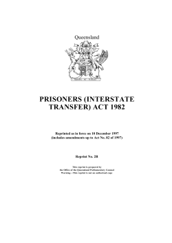 prisoners (interstate transfer) act 1982