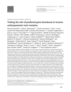 Testing the role of predicted gene knockouts in human