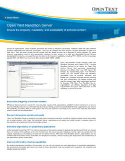 Open Text Rendition Server