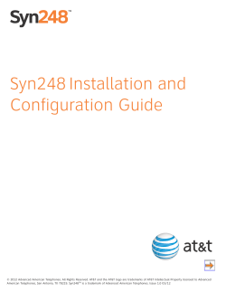 Syn248 Installation and Configuration Guide