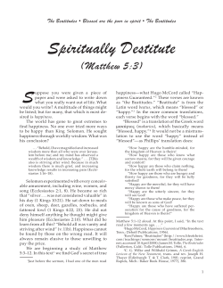 Spiritually Destitute S