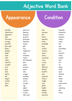 Adjective Word Bank - Al