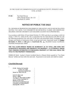 notice of public tax sale