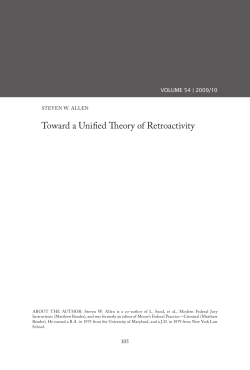 toward a Unified Theory of Retroactivity