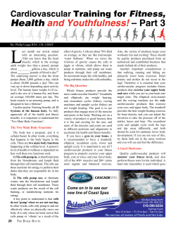 Health and Youthfulness! &ndash; Part 3